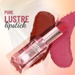 Swiss Beauty Pure Lustre Lipstick | High Shine Finish | Smooth Glide | With Olive Oil & Vitamin E | Hydrating | Shade- Salty Pink, 3.8gm - Image 2