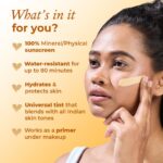 The Pink Foundry Matte Moisturising Mineral Tinted Sunscreen 50 g | SPF 30 PA+++ Broad Spectrum UVA UVB Protection | Zinc Oxide & Shea Butter | for Oily, Sensitive & all skin, Beige - Image 2