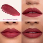 Typsy Beauty Pout Cloud Matte Lip Balm | Blurring Finish, Tinted Lip Balm with Peptides, Ceramides & Vitamin C & E | Rich colour payoff with long-lasting stain I Deep Pink - Strawberry Soufflé - Image 2