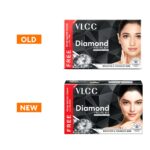 VLCC Diamond Facial Kit with FREE Rose Water Toner - 300g + 100ml | Skin Purifying Facial with Colloidal Diamond, Jojoba Oil, Olive Oil & Aloe Vera. Detoxifying At Home Facial. - Image 2