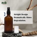 nsb HERBALS 100 ml Refillable Amber Fine Mist Spray Glass Bottles with Leak Proof Spray Pump for Multipurpose uses for DIY Perfume, Essential Oils, Blends, Aromatic Water, Beauty Products (Pack of 12) - Image 2